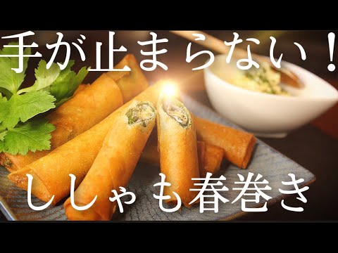 ポリっとカリっと【ししゃも春巻き】即席タルタルも便利！スナック感覚春巻き！