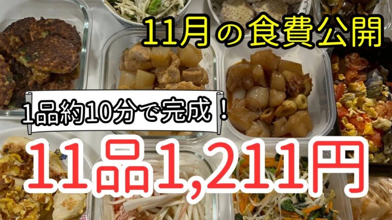 【節約】Meal preps〜11品110分で作り置き！11月の食費も公開します〜