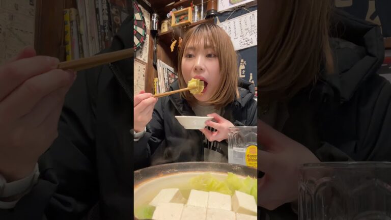 深夜食堂で600円の湯豆腐で飲む女＃shorts