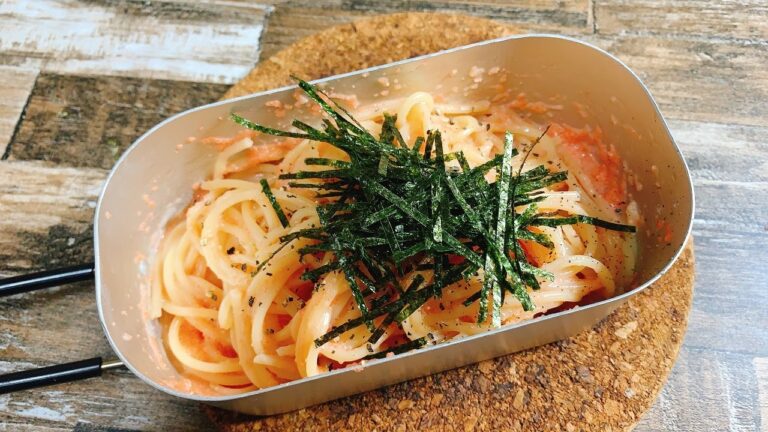 ダイソーメスティンで一人前だけ、たらこスパゲッティを作ってみる