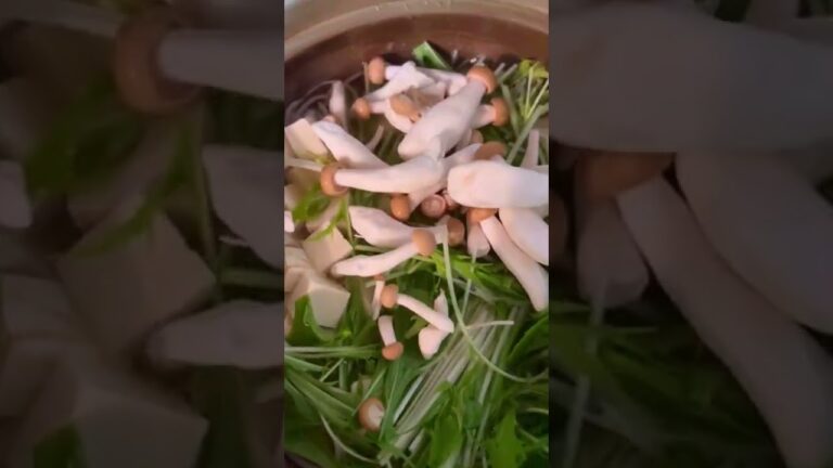 鶏ガラ野菜鍋　#醤油+酒+鶏ガラ　#時短鍋