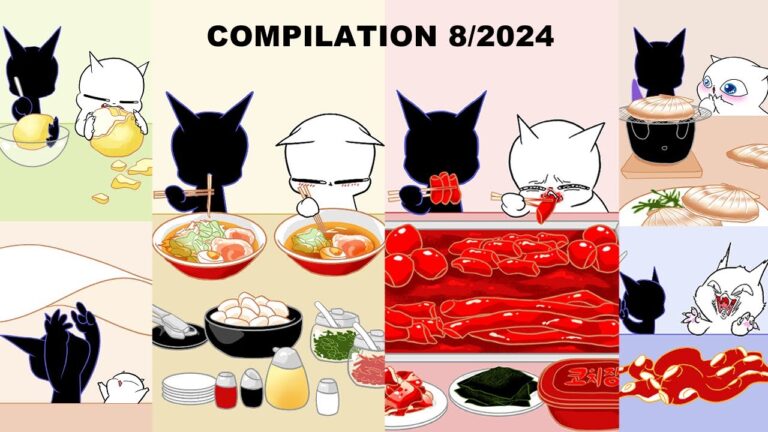 MUKBANG ANIMATION of Mokomokoma ASMR COMPILATION 8/2024