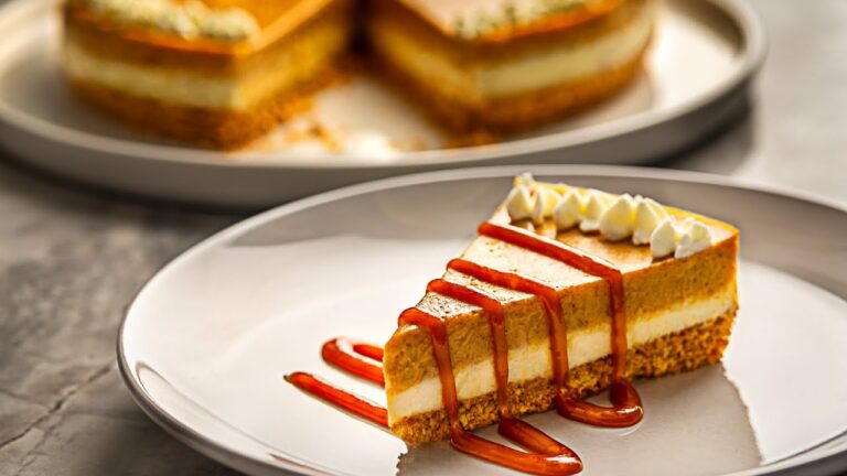 Pumpkin Cheesecake Recipe for Beginners (How to Make 2-Layer Pumpkin Cheesecake Fall Dessert)
