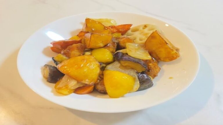 野菜と鶏むね肉の黒酢あんかけ【vlog】