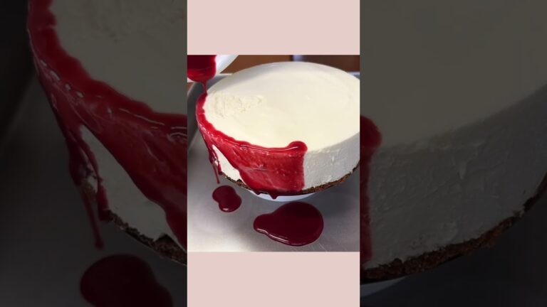 ふわっふわ 華やか! フレッシュいちごのレアチーズケーキ#ケーキ #いちご #レアチーズケーキ #cake