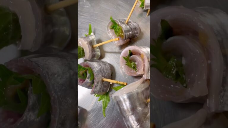 タチウオの梅しそ巻き竜田揚げをつくるよ #船舶調理師  #shorts