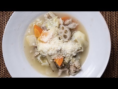 塩味だから飽きない！リメイクも楽しい「 塩豚 具だくさん ミネストローネ 」　松田美智子 の 簡単塩豚レシピ #4｜kufura [クフラ]