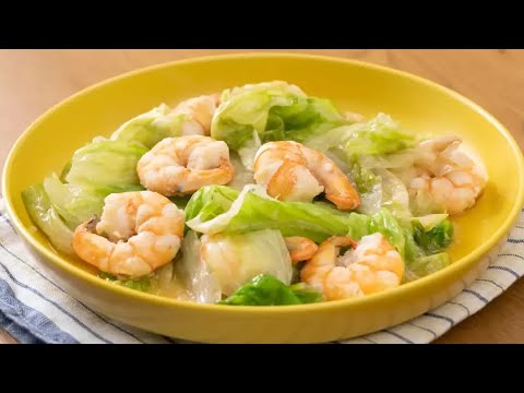 レタスとえびのナンプラー炒め