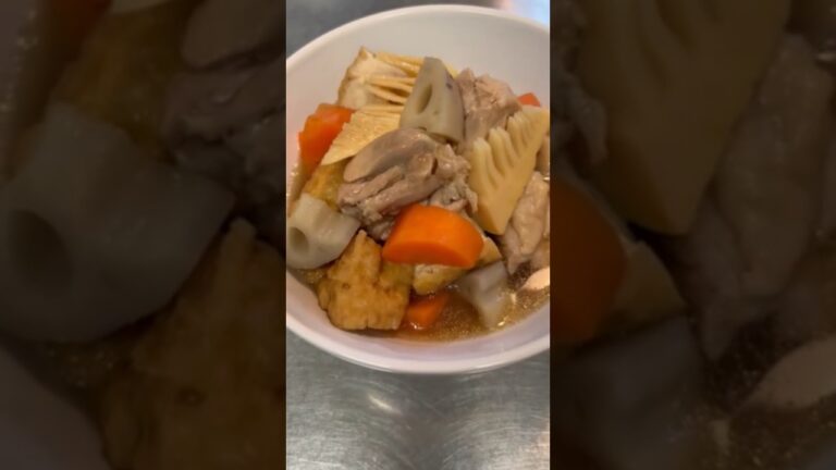 鶏肉と根菜と厚揚げのうま煮【簡単おつまみ】 #shorts