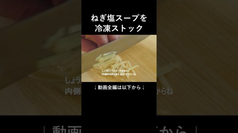 ねぎ塩しょうがスープの冷凍ストック #shorts #作り置き