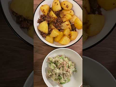 じゃがいもとキャベツ尽くしの献立だよ #Shorts