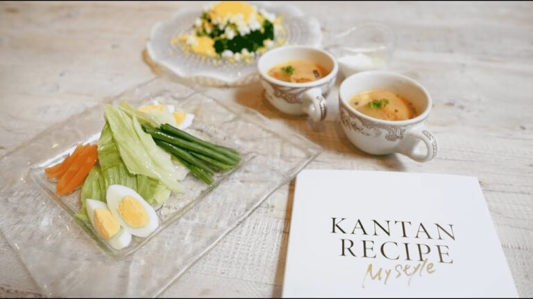 温野菜とブロッコリーのミモザサラダとトマトクリームシチュー