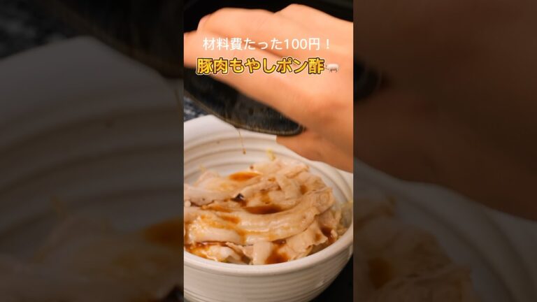 豚肉もやしポン酢のレシピをひと息で紹介