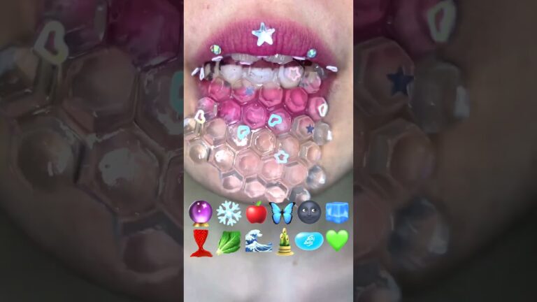 투명 꿀집 젤리 먹방 ASMR CLEAR HONEY COMB JELLY #shorts #eating #asmr #mukbang #モッパン #쇼츠 #咀嚼音