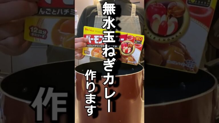 【主夫の休日】無水玉ねぎカレー作ります　#short