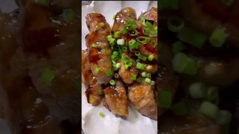 茄子の豚バラ巻き