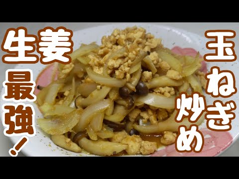 これはご飯のおかわり我慢できません！生姜たっぷりの激うま【玉ねぎと挽肉生姜炒め】