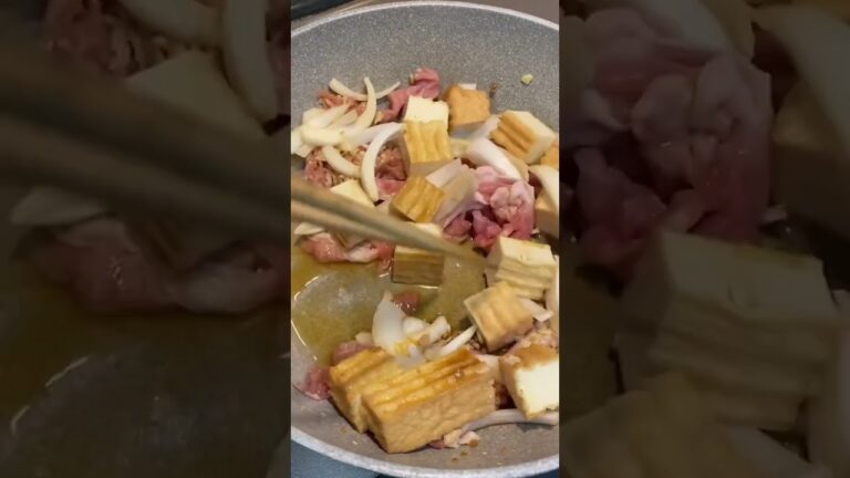 米も酒も進む🍶厚揚げと豚肉の生姜焼き#shorts