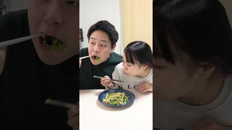 妻にご飯を作ってあげたい旦那の水菜と大根の韓国風サラダが本格的でひゃくてんまんてん！