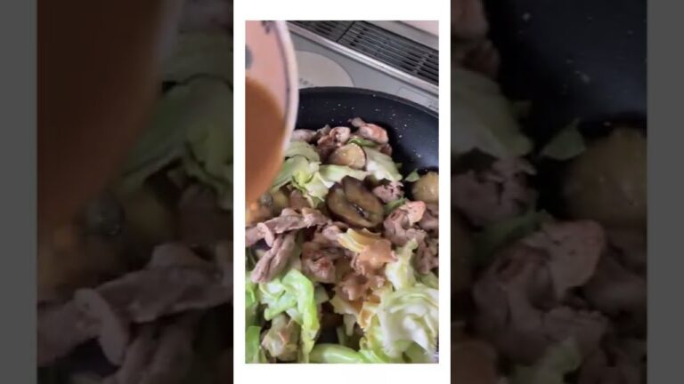 豚茄子キャベツの味噌炒め