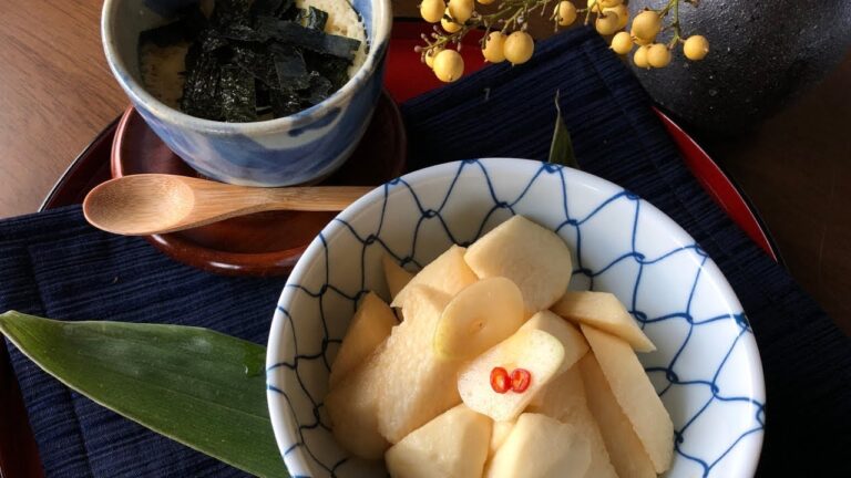 【長芋の漬物】ニンニク醤油漬けレシピ＆とろろ汁の茶碗蒸し風（リメイク料理）食欲をそそられる味🗻信州の冬景色