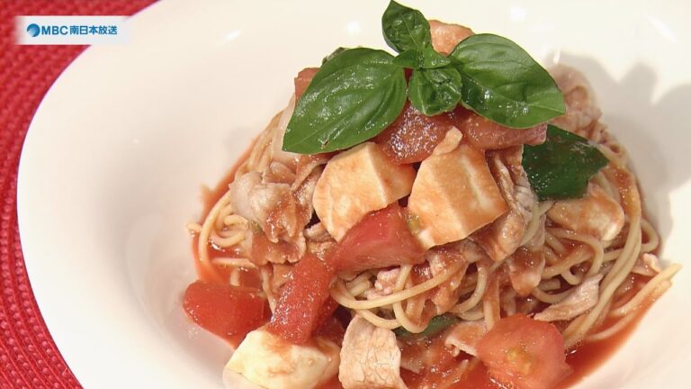 うんまかレシピ「豚しゃぶとトマトの冷製パスタ」