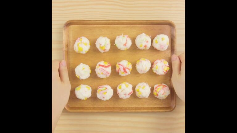 はんぺんとコーンの相性抜群 ふわふわ はんぺんのカニ風味つくね #cooking  #レシピ  #こどもがよろこぶ