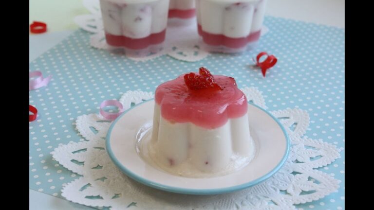 How to make　Strawberry yogurt mousse　ヨーグルト苺ムース　プッチンプリン風