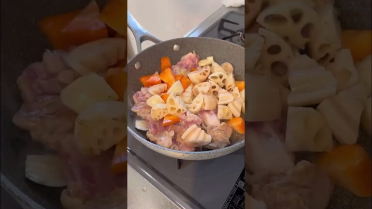 ＼おふくろの味／鶏肉と蓮根の照り煮 レシピはコメント欄に記載 #shorts