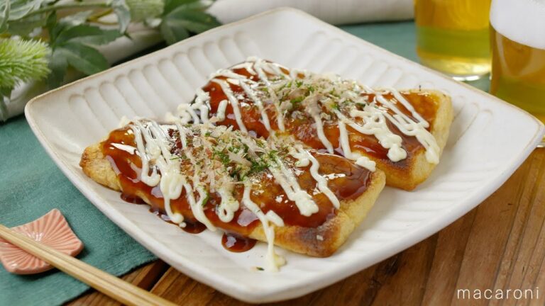 【油揚げで作るお好み焼き】生地いらずで手軽に！油揚げの中にキャベツ、紅しょうが、天かすを詰めてトースターで焼くだけ♪｜macaroni（マカロニ）