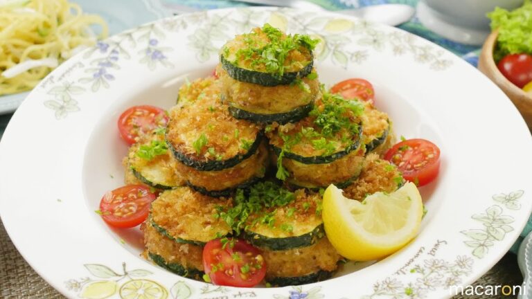 はさんでジューシー！ 鶏ひき肉と ズッキーニの 粉 チーズ パン粉 焼き のレシピ 作り方