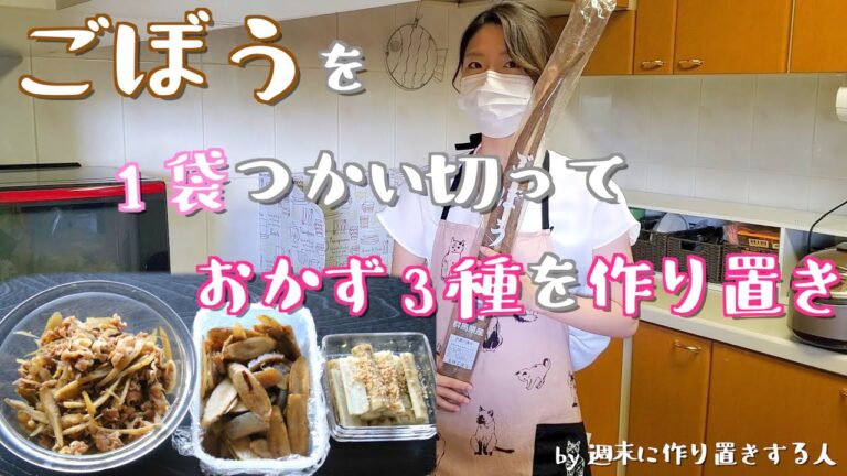 【週末に作り置き】ごぼうを使った常備菜【旬の野菜をひと袋使い切り！】