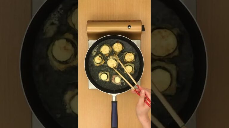 【晩ごはんおかず】なすのハムチーズはさみ揚げの作り方 #Shorts