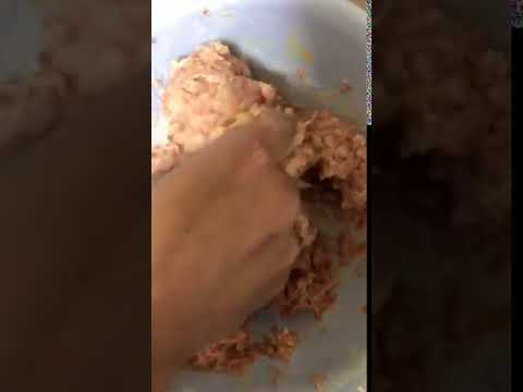 ハンバーグを作る！こねる！男の人生初の料理はオモロイぞ！レシピも簡単だわー