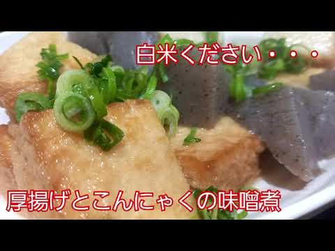【簡単レシピ】厚揚げとコンニャクの味噌煮の作り方 【ちゃんやま cooking】