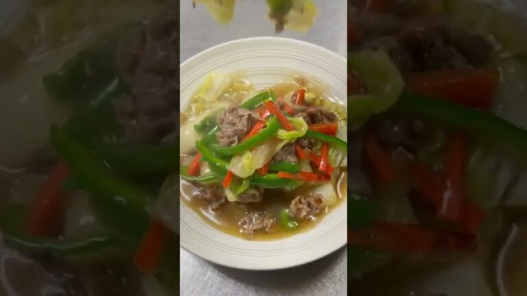 女将の牛肉と白菜のあんかけ #shorts
