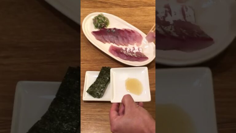 【簡単料理レシピ】 お刺身（塩ごま油で美味しく！）　 やみつきれしぴ  #shorts
