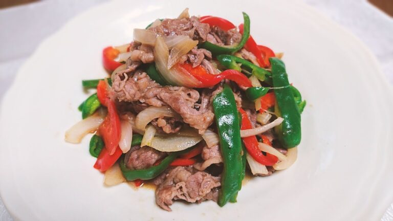 牛肉とピーマンの甘辛炒め【料理】