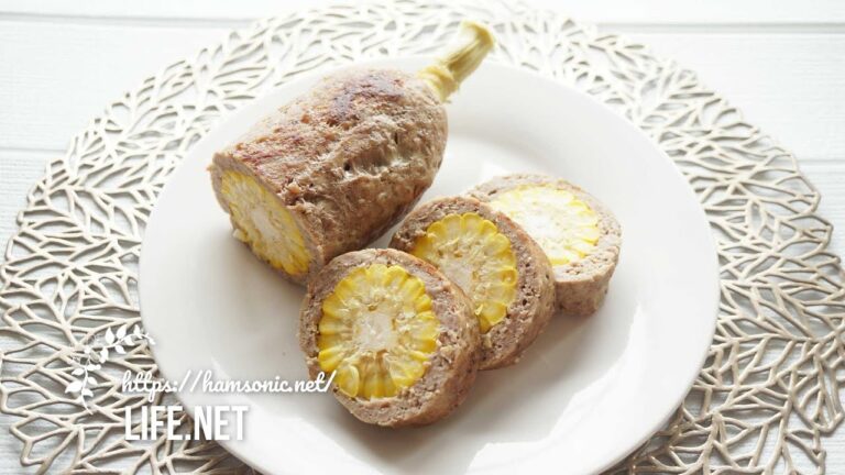 【志麻さんのとうもろこしソーセージのレシピ】沸騰ワード10で話題のひき肉巻きとうもろこしの作り方【電子レンジ活用で甘く仕上がる見た目も豪快なメニュー】