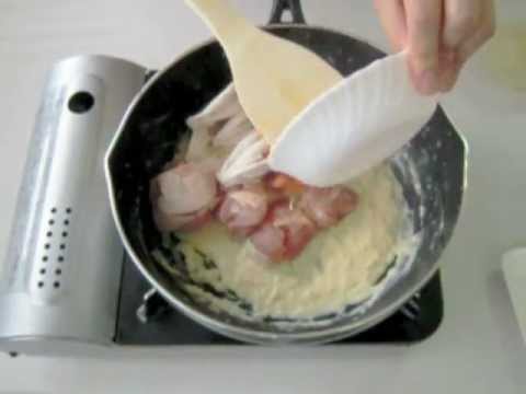 ほっこり豆苗のクリーム煮