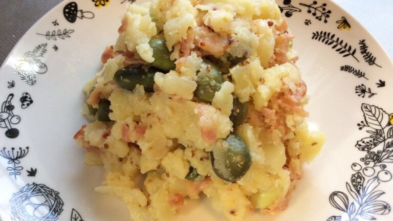 ベーコンと枝豆のポテトサラダ