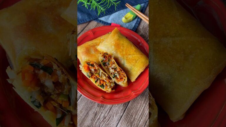 これは止まらない！パリパリシャキシャキ「ビビンバ春巻き」オードブル/お弁当おかずに #春巻き #ビビンバ