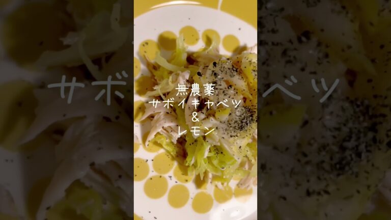 #無農薬  #キャベツ  #鶏肉 #ささみ #蒸し焼き #レモン #黒ごま  かけて♪ #自然塩 #オーガニック #ブラックペッパー #胡椒 #きゃべつ #ササミ #れもん #檸檬 #アテ #一品