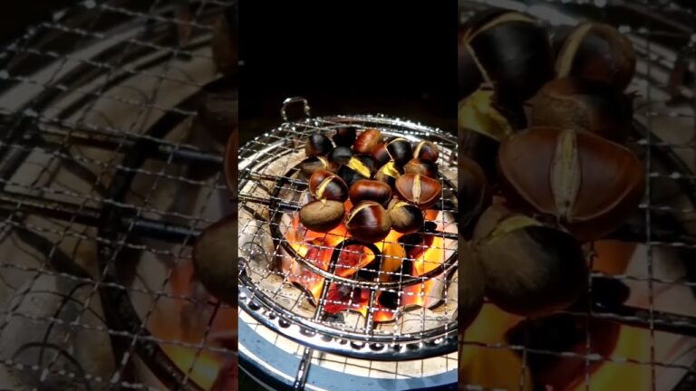 【七輪】炭火で栗を焼いてみた。