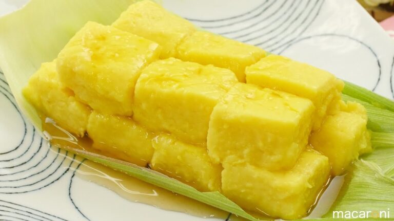 砂糖いらずこの甘さ！材料3つで 豆乳の とうもろこし わらび餅 のレシピ 作り方