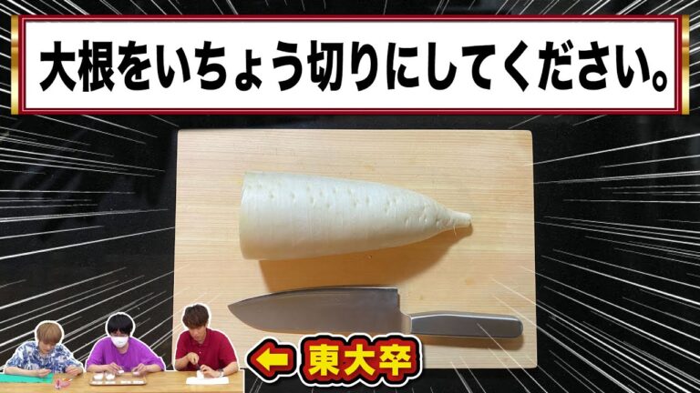 【東大検証】東大卒なら家庭科も完璧にこなせる説
