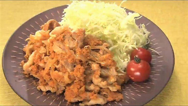 豚こまのにんじん生姜焼き