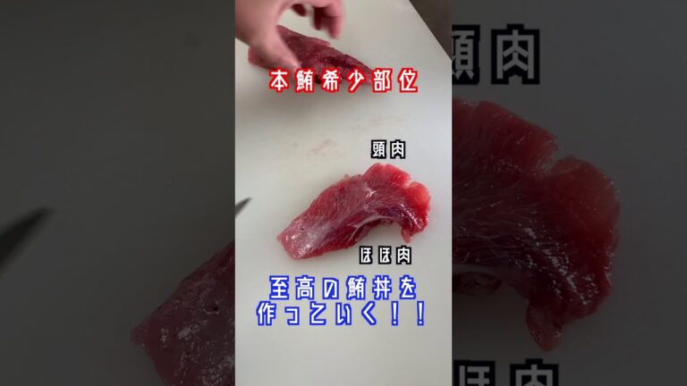本鮪希少部位を使った至高の鮪丼　大将の朝ごはん#shorts