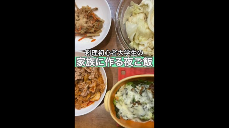 【夜ご飯】キャベツサラダ/きんぴら/チーズ焼き/豚キムチ【作るだけ】