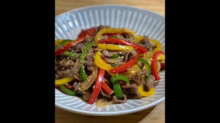 牛肉ピーマンチャプチェ 作り方 #Shorts